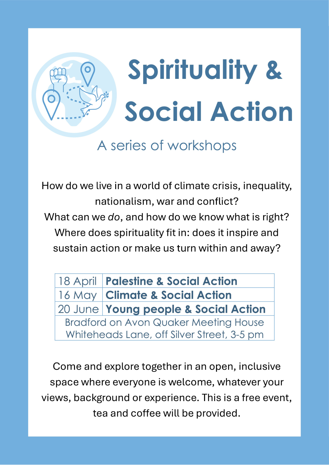 Spirituality and Social Action flyer